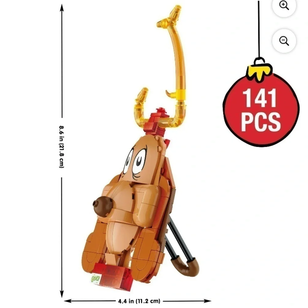 The Grinch Max the Dog Brickcraft Block Building Set NEW Christmas Ornament